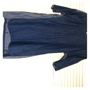 Denim two tone mini dress